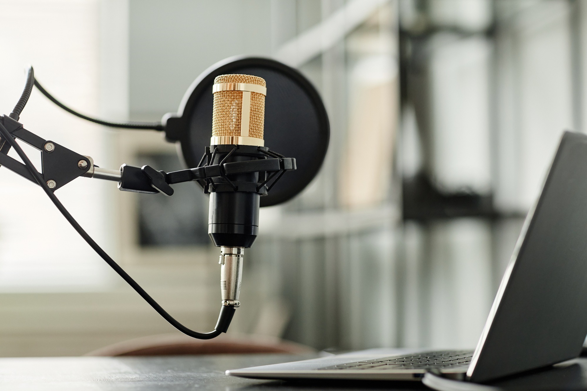 Podcast Microphone Background